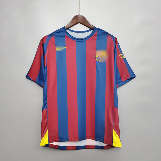 Camiseta Retro Barcelona Local Champions 05-06 delante