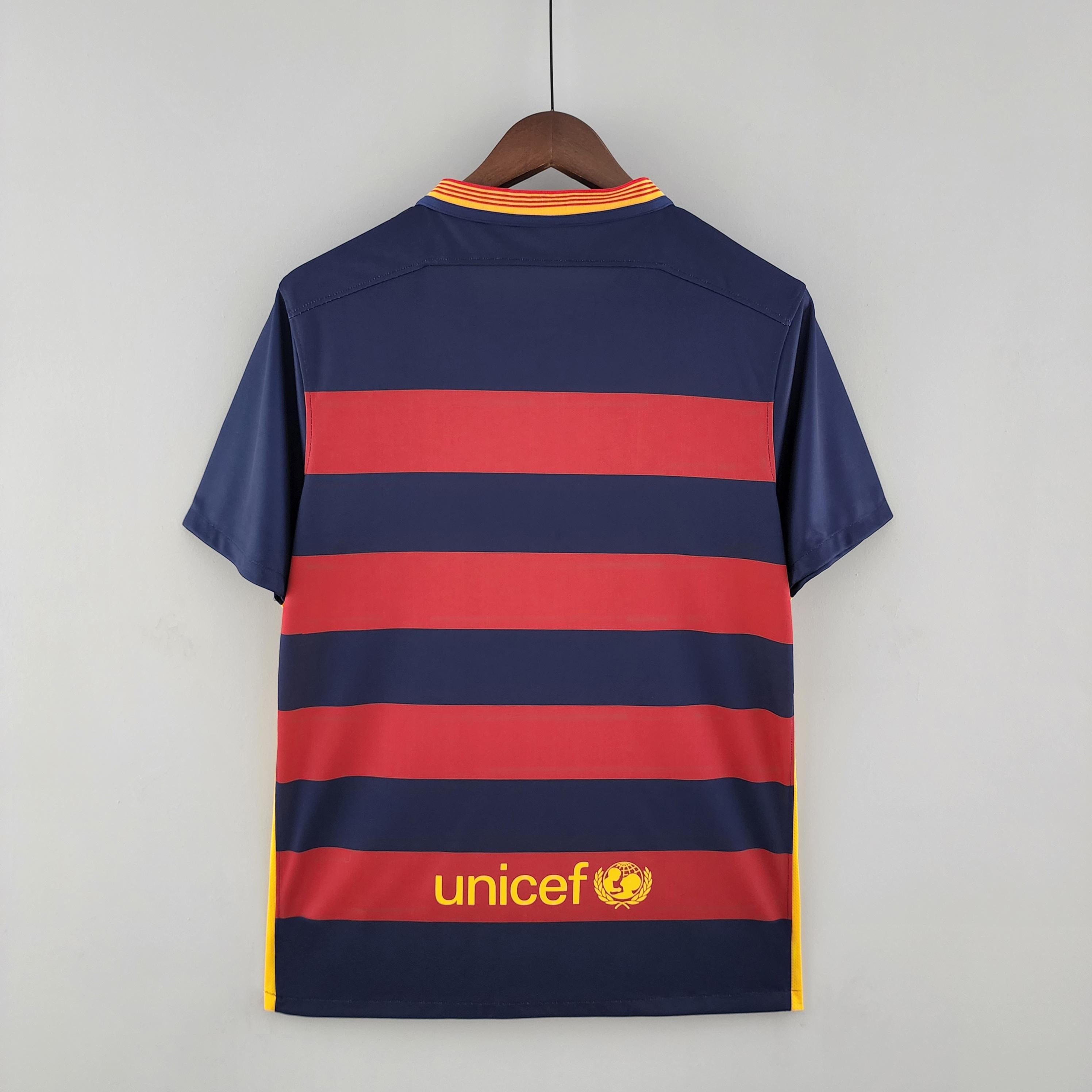 Camiseta Retro Barcelona Local 15-16 espalda