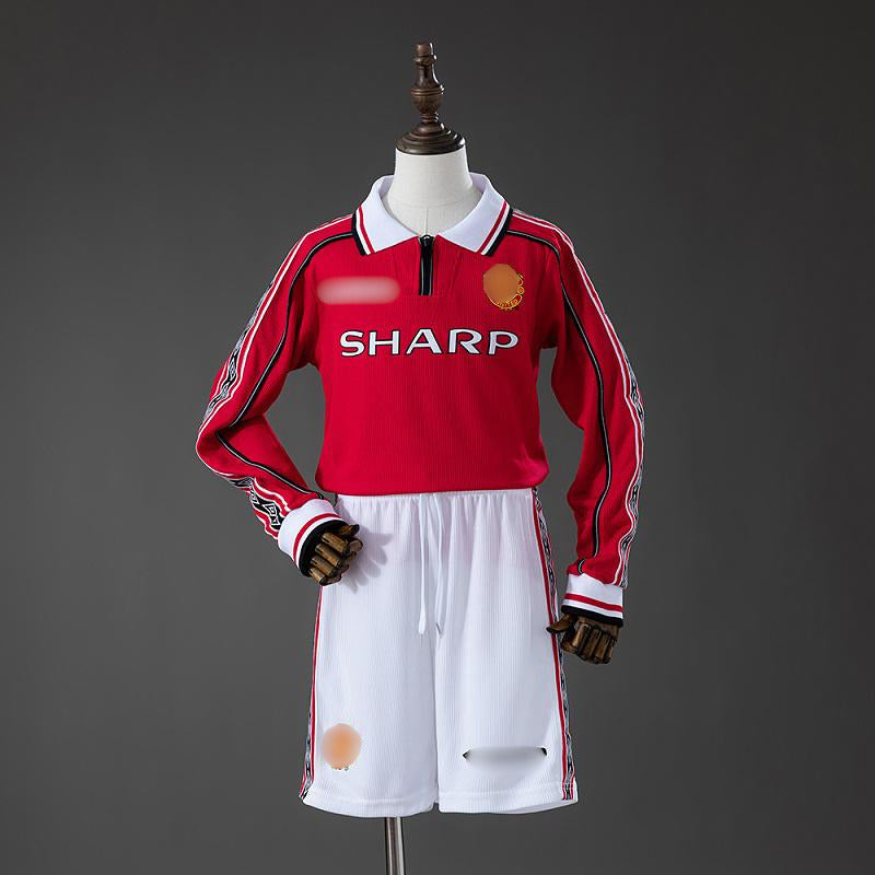 Camiseta Manga Larga Retro Niño Manchester United Local 98-99