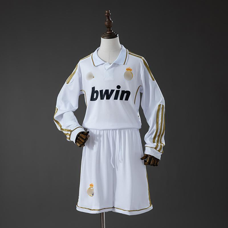 Camiseta Manga Larga Retro Niño Real Madrid Local 11-12