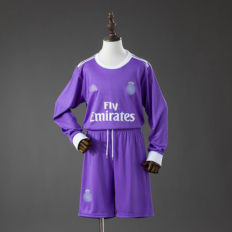 Camiseta Manga Larga Retro Niño Real Madrid Visitante 16-17