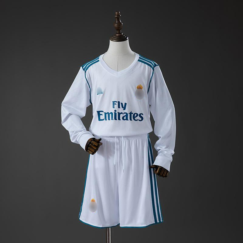 Camiseta Manga Larga Retro Niño Real Madrid Local 17-18