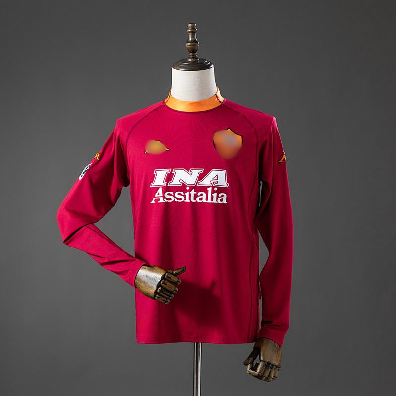 Camiseta Manga Larga Retro Roma Local 00-01
