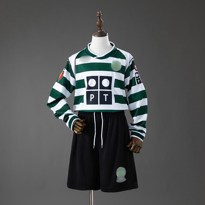 Camiseta Manga Larga Retro Niño Sporting de Portugal Local 01-02